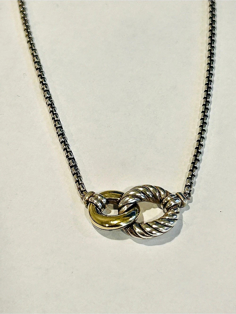 David Yurman Cable Classics Interlocking Circle Necklace in Sterling Silver with